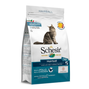 Schesir Kattenvoer Dry Hairball Kip - 4.99 euro