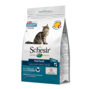 Schesir Kattenvoer Dry Hairball Kip - 4.99 euro