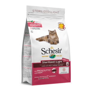 Schesir Kattenvoer Dry Sterilized Ham - 4.55 euro