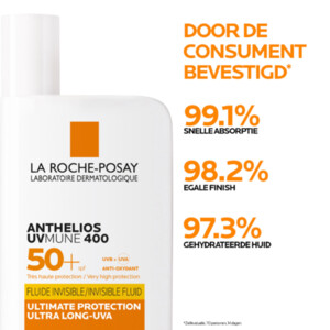 La Roche Posay Anthelios Onzichtbare Fluïde SPF 50 - 21.15 euro