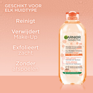 Garnier SkinActive Micellair Reinigingswater met Milde Peeling Alles-in-1 - 9.99 euro