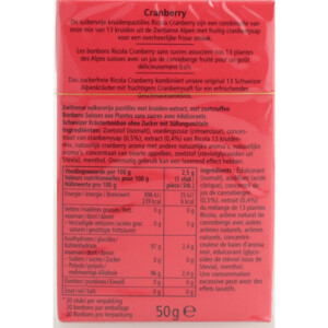6x Ricola Keelpastilles Cranberry Suikervrij Doosje - 16.12 euro