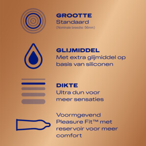 6x Durex Condooms Nude Extra Lube - 65.49 euro