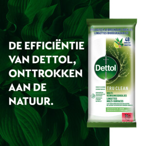 Dettol Reinigingsdoekjes Tru Clean Eucalyptus & Lime - 4.39 euro