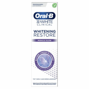 Oral-B Tandpasta 3D White Clinic Miracle Glow - 5.95 euro