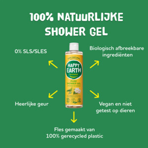 Happy Earth 100% Natuurlijke Douchegel Jasmine Ho Wood - 6.99 euro