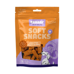 Braaaf Sticks Hondensnack Zalm - Pompoen - Selderij