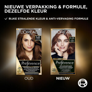 L'Oréal Préférence Permanente Haarkleuring 5.25 IJzig Lichtbruin - 22.99 euro