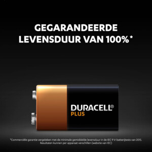 Duracell Alkaline Batterijen Plus 100 9V - 4.09 euro