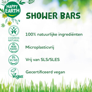 6x Happy Earth 100% Natuurlijke Shower Bar Lavender Ylang - 39.15 euro