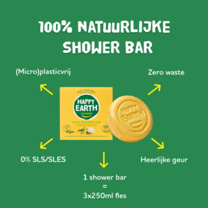 6x Happy Earth 100% Natuurlijke Shower Bar Jasmine Ho Wood - 39.15 euro