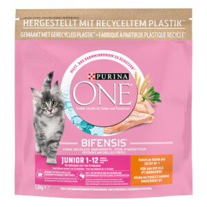 4x Purina ONE Junior Kip - Volkoren Granen 1,5 kg