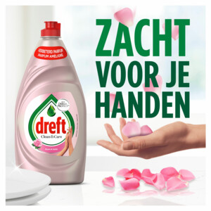 Dreft Clean & Care Afwasmiddel Rose & Satin - 2.99 euro