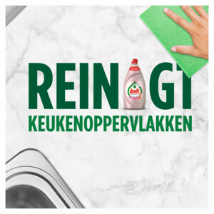 Dreft Clean & Care Afwasmiddel Rose & Satin - 2.99 euro