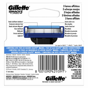 Gillette Scheermesjes Mach3 Turbo - 10.09 euro