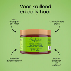 Shea Moisture Power Greens Moringa & Avocado Haarmasker - 13.99 euro