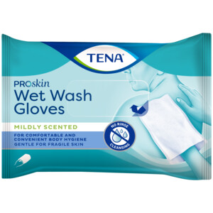 3x TENA Proskin Wet Wash Gloves Mild Geparfumeerd - 7.59 euro