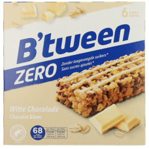 3x Hero B'tween Mueslireep Zero Witte Chocolade - 6.05 euro