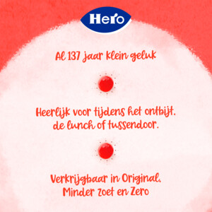 3x Hero Jam Minder Zoet Aardbeien - 9.48 euro