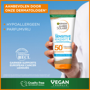 Garnier Ambre Solaire Sensitive Expert+ Zonnebrandmelk SPF 50+ Ceramide Protect - 22.99 euro