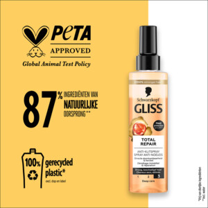 6x Gliss Anti-klit Spray Total Repair - 27.29 euro