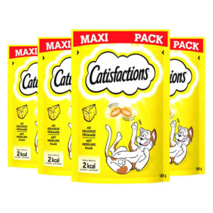 4x Catisfactions Kattensnoepjes Kaas