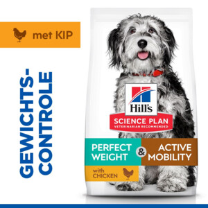 Hill's Science Plan Hondenvoer Droog Adult Perfect Weight & Active Mobility Medium Kip 12 kg