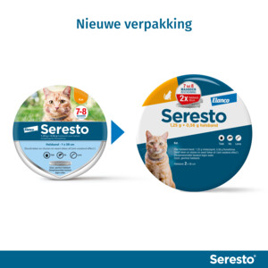 Seresto Anti Vlooien en Teken Halsband Kat Tot 8 kg 2-pack - 68.49 euro