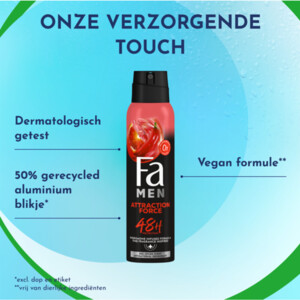 3x Fa Men Deodorant Spray Attraction Force - 6.56 euro