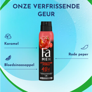 3x Fa Men Deodorant Spray Attraction Force - 6.56 euro