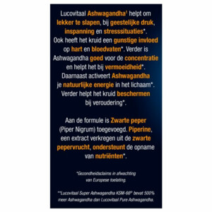 3x Lucovitaal Ashwagandha KSM-66 Super - 19.18 euro