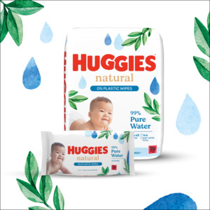 Huggies Billendoekjes Natural 0% plastic - 2.65 euro