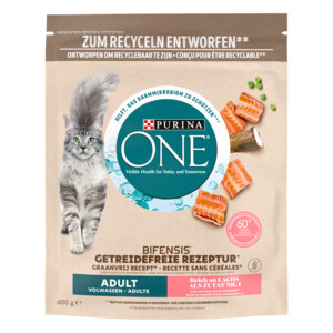 Purina ONE Adult Zalm Graanvrij 600 gr