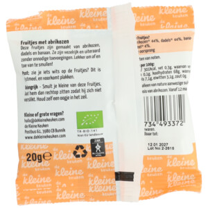 6x de Kleine Keuken Bio Fruitjes met Abrikozen - 10.57 euro