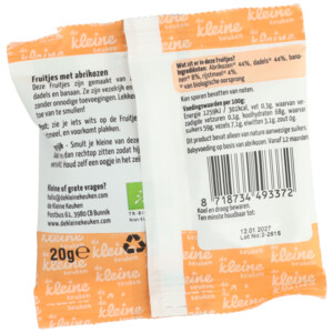 6x de Kleine Keuken Bio Fruitjes met Abrikozen - 10.57 euro