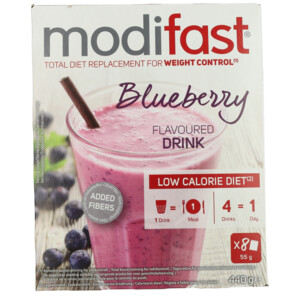 4x Modifast Weight Control Milkshake Blueberry - 67.73 euro