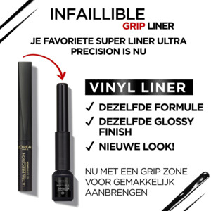 L'Oréal Infaillible Grip 24H Vinyl Liquid Eyeliner Zwart - 11.19 euro