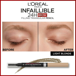 L'Oréal 24H Brow Filling Triangular Pencil 8.0 Light Cool Blond - 9.89 euro