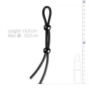 Easytoys Dubbele Verstelbare Cockring Zwart - 2.77 euro