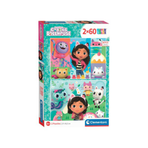Clementoni Puzzel Gabby's Dollhouse 2x 60 Stukjes | Plein.nl