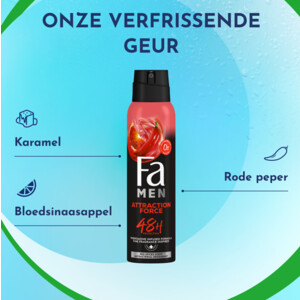 6x Fa Men Deodorant Spray Attraction Force - 12.74 euro