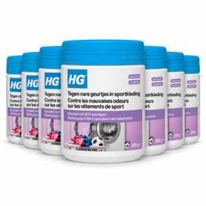 6x HG Wasmiddel Toevoeging Tegen Nare Geuren In Sportkleding 500 gr