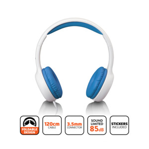 Alecto HP-010BU Hoofdtelefoon Kinderen Wit / Blauw - 12.49 euro