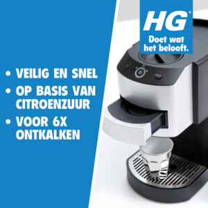 6x HG Koffiemachine Ontkalker Citroenzuur - 31.29 euro