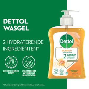 6x Dettol Handzeep Extra Care Honing & Galamboter - 21.65 euro
