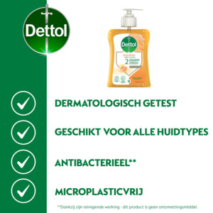 6x Dettol Handzeep Extra Care Honing & Galamboter - 21.65 euro