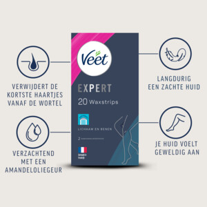 Veet Expert Koude Waxstrips Benen Sensitive - 8.95 euro