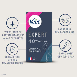 Veet Expert Waxstrips Benen Sensitive - 16.49 euro