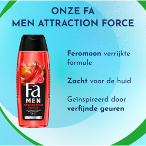 6x Fa Men Douchegel en Shampoo Attraction Force - 12.54 euro