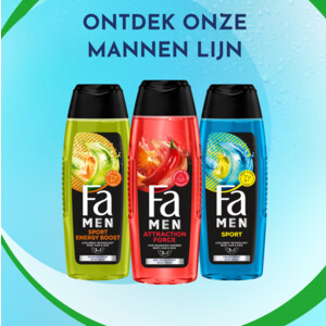 6x Fa Men Douchegel en Shampoo Attraction Force - 12.54 euro